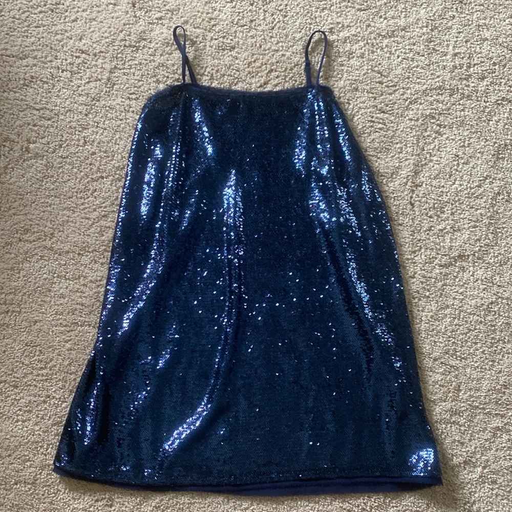 Free people sequin blue mini dress